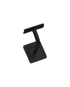 Leuninghouder zwart, vierkant, hol zadel